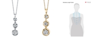 Macy's Sirena Diamond Three Stone Drop Pendant Necklace (1/2 ct. t.w.) in 14k Gold or White Gold